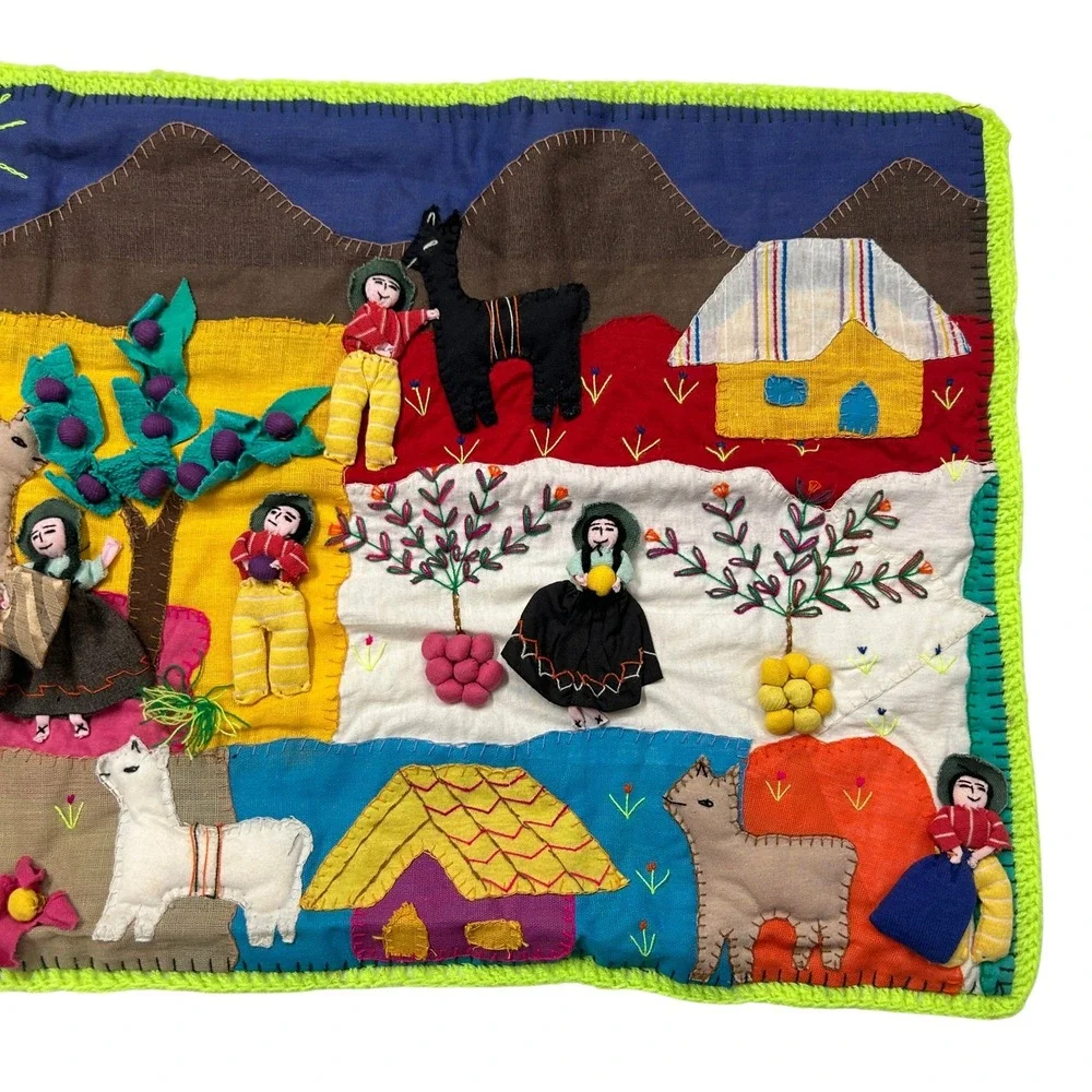 Handmade peruvian arpillera